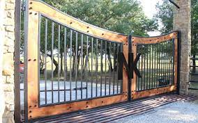 Metal Or Wood Custom Driveway Gate