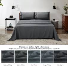 bedsure queen sheets set grey