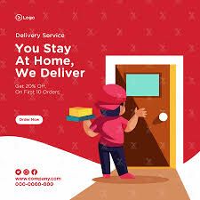 home delivery service banner design you