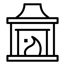 Premium Vector Fireplace Icon Outline