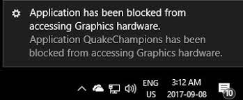 The error message that displayed on screen shows as follows Application Has Been Blocked From Accessing Graphics Hardware Windows 10