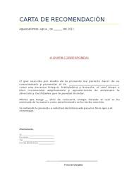 Ejemplos De Carta De Recomendacion Personal Rome Fontanacountryinn Com