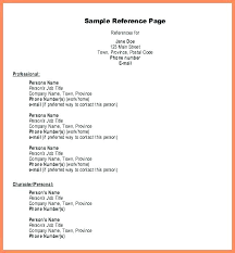 Reference Resume Template Elegant List Ideas Examples Page For