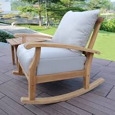 wood patio rocking chair