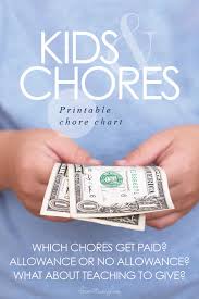 Kids Chore Chart To Earn Money House Mix