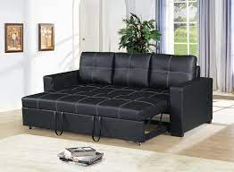 black faux leather upholstered sofa set
