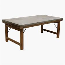 Zinc Top Coffee Table