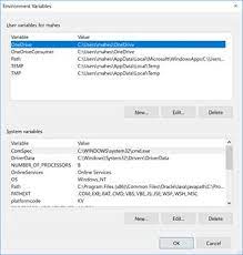 path environment variable on windows 10