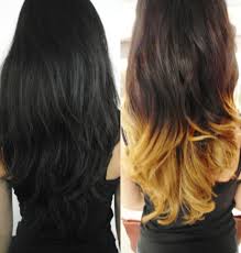 Does it make a difference if your hair is colored black versus naturally black? Black To Blonde Dip Dyed Love It Blonde Dip Dye Black Hair Dye Dipped Hair