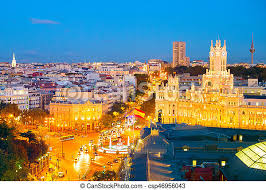 Madrid, community of madrid picture: Cityscape Madrid Espagne Madrid Horizon Twilight Espagne Canstock