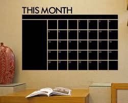 Monthly Calendar Chalkboard Wall Stickers