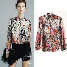 Find images of flower girl. Women Womens Tops And Blouses Flower Printed Fashion Shirts Long Sleeve Vintage Ladies Clothing Shoes Accessories Quiebre Cl