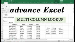 vlookup from multiple columns with only
