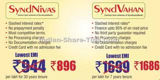 Syndicate Bank Home Loan Car Loan Rates Indian Stock