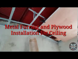 Metal Furring And Plywood Ceiling