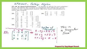 Practice Problems For Back Substitution