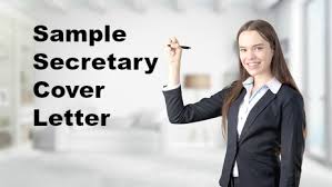 Secretary cover letter sample (text version). Secretary Cover Letter