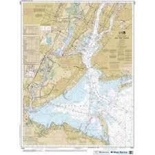 Maptech Noaa Recreational Waterproof Chart New York Harbor 12327