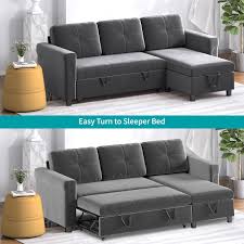 2 in 1 pull out sectional sleeper sofa