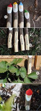 Lawn Gnome Markers Made From Twigs
