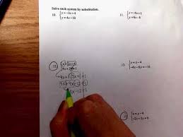 Ws 6 2a Solving Systems By Substitution