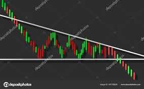 Descending Triangle Stock Chart Pattern Illustration Stock