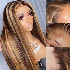 highlight wigs real human hair wigs
