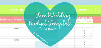 free wedding budget template femme