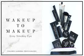 wake up to makeup grey smokey eye