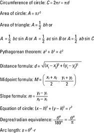 formulas to help you in trigonometry