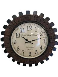 Brown Og Gear Wooden Wall Clock