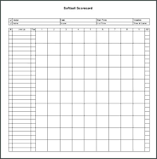 Baseball Sheet 7 Printable Baseball Scorecard Template Scoring Sheet