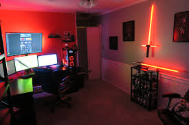 The black and white motif makes it obvious you're an imperial army stormtrooper, but it also features a star wars logo with a stormtrooper helmet and an imperial crest just to be clear. Gaming Room Tour Star Wars Theme Battlestation Album On Imgur