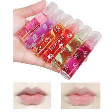 lisade 6pcs fruity flavors rolling ball lip oil set long lasting moisturizing lip balm lip oil gloss liquid lipstick for lip care