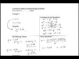 Rbw Igcse Notes Complex Simultaneous