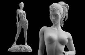 Файл 3D Overwatch Widowmaker Pinup Statue sexy nude figure Statue・Модель  для загрузки и 3D печати・Cults