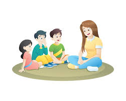 kids sitting on soft carpet and learning