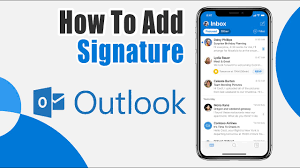 add signature in outlook on iphone