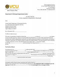 department sle appointment letter