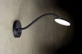 Black Flex Wall Lamp With Flexible Arm