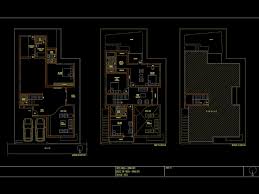 duplex house in autocad cad