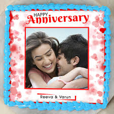 Buy Anniversary Photo Cake 13 Square Shape-My Forever