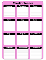 Free Yearly Planner Templates 2020 Pdf Excel Word