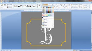 how to create a monogram in word abby