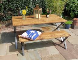 Table And Benches Farmhouse Style