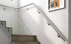 Set the rail without the post mounts next to the steps in the location where you plan on mounting it. Stainless Steel Wall Mounted Handrail For Home Mounted Floor Rs 450 Feet Id 10257987188