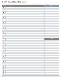 free printable daily calendar templates