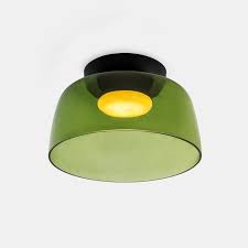 Dimmable Led Green Glass Ceiling Light