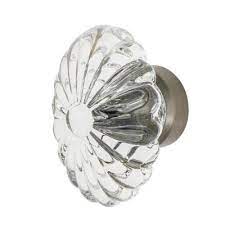 glass oval oblong cabinet knobs
