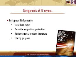 Custom Writing at       literature review components SlidePlayer